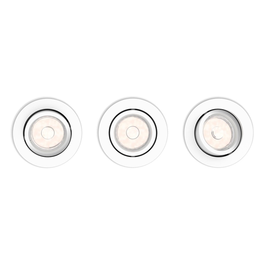 Philips - НАБІР 3x Вбудований світильник 1xGU10/5,5W/230V