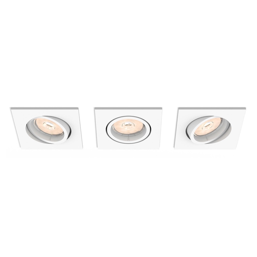 Philips - НАБІР 3x Вбудований стельовий світильник 1xGU10/5,5W/230V