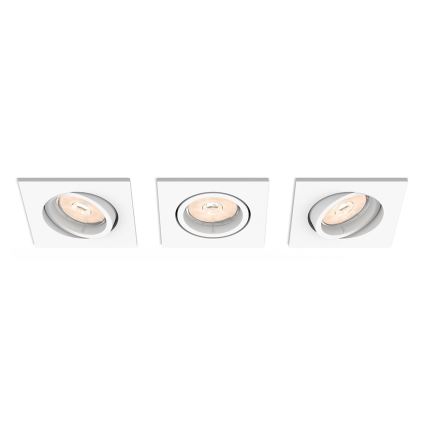 Philips - комплект из 3 встраиваемых потолочных светильников 1xGU10/5,5 Вт/230 В