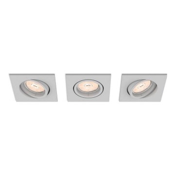 Philips 50193/87/PN - НАБІР 3x Вбудований світильник ENNEPER 1xGU10/5,5W/230V