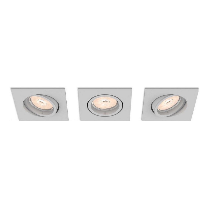 Philips 50193/87/PN - НАБОР 3x Встроенный светильник ENNEPER 1xGU10/5,5W/230V