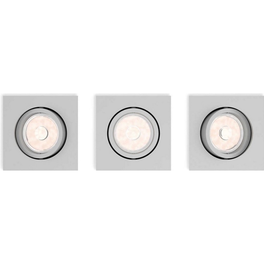 Philips 50193/87/PN - НАБОР 3x Встроенный светильник ENNEPER 1xGU10/5,5W/230V