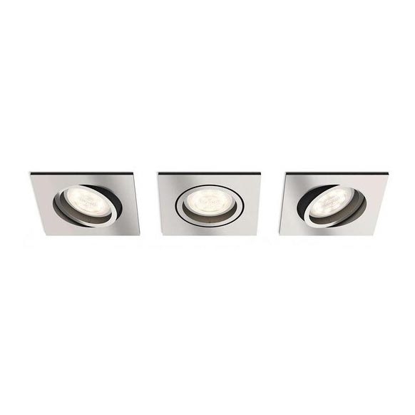 Philips 50393/17/P0 - НАБОР 3x Светодиодный встроенный светильник с регулированием яркости SHELLBARK Warm Glow 1xLED/4,5W/230V 2200-2700K