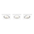 Philips 50393/31/P0 - Набор 3x светодиодных диммируемых встраиваемых светильника SHELLBARK Warm Glow 1xLED/4,5W/230V 2200-2700K