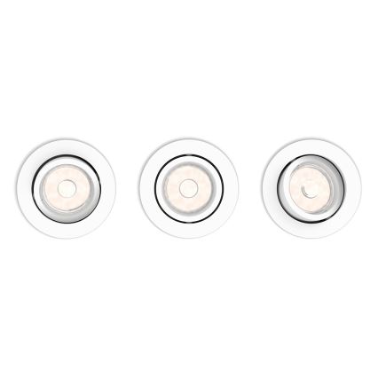 Philips 50393/31/PN - НАБОР из 3 встраиваемых потолочных светильников DONEGAL 1xGU10/5,5W/230V