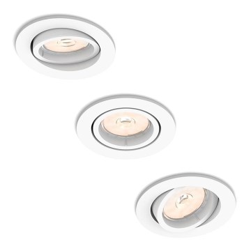 Philips 50393/31/PN - КОМПЛЕКТ 3x встраиваемых светильника для подвесного потолка DONEGAL 3xGU10/5,5W/230V