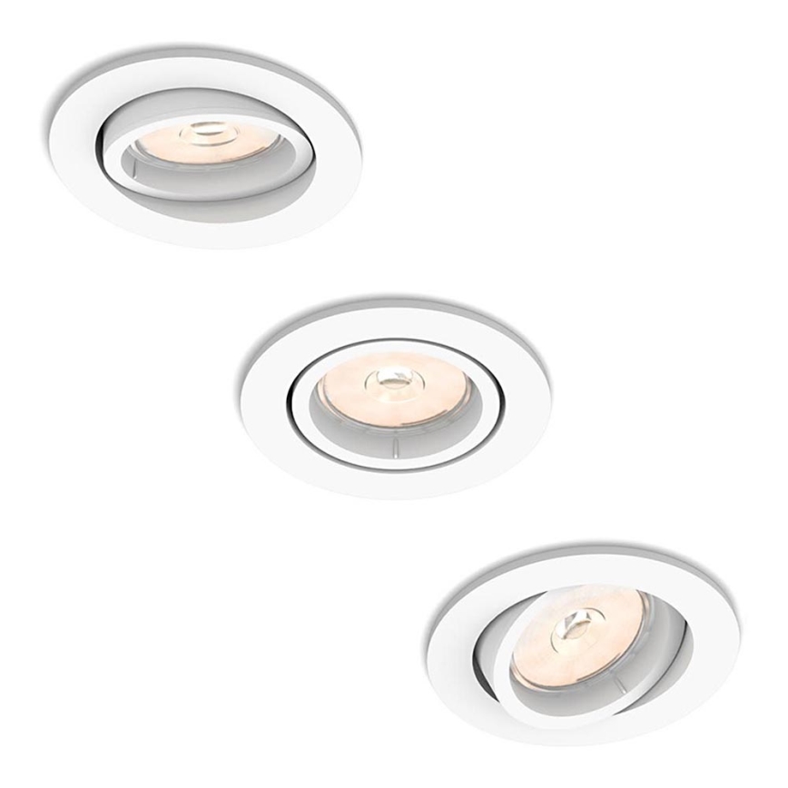 Philips 50393/31/PN - КОМПЛЕКТ 3x встраиваемых светильника для подвесного потолка DONEGAL 3xGU10/5,5W/230V
