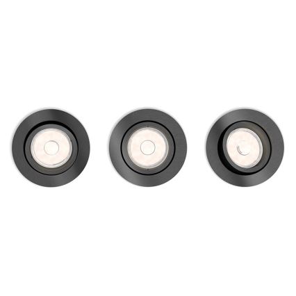 Philips - НАБІР 3x Вбудований світильник 1xGU10/5,5W/230V