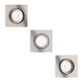 Philips 50403/17/PN - КОМПЛЕКТ 3x встраиваемых светильника для подвесного потолка DONEGAL 1xGU10/5,5W/230V