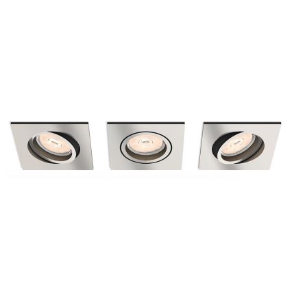 Philips 50403/17/PN - КОМПЛЕКТ 3x встраиваемых светильника для подвесного потолка DONEGAL 1xGU10/5,5W/230V