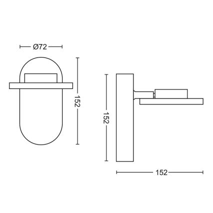 Philips - LED Точковий світильник з регулюванням яскравості LED/4,5W/230V