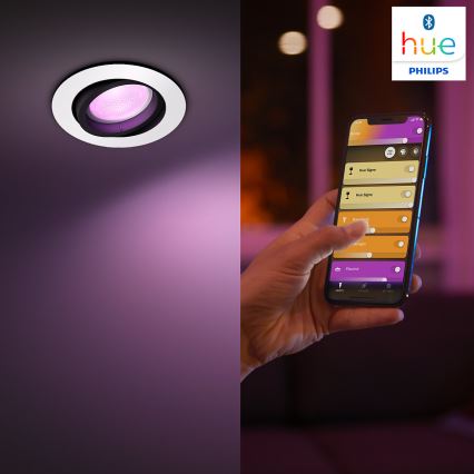 Philips - Светодиодный встроенный RGB-светильник HUE CENTURA 1xGU10/5,7W/230V