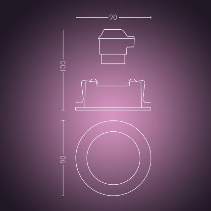 Philips - Светодиодный встроенный RGB-светильник HUE CENTURA 1xGU10/5,7W/230V