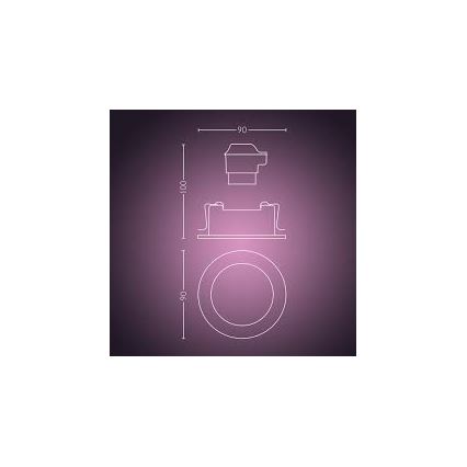 Philips - Светодиодный встроенный RGB-светильник Hue CENTURA 1xGU10/5,7W/230V