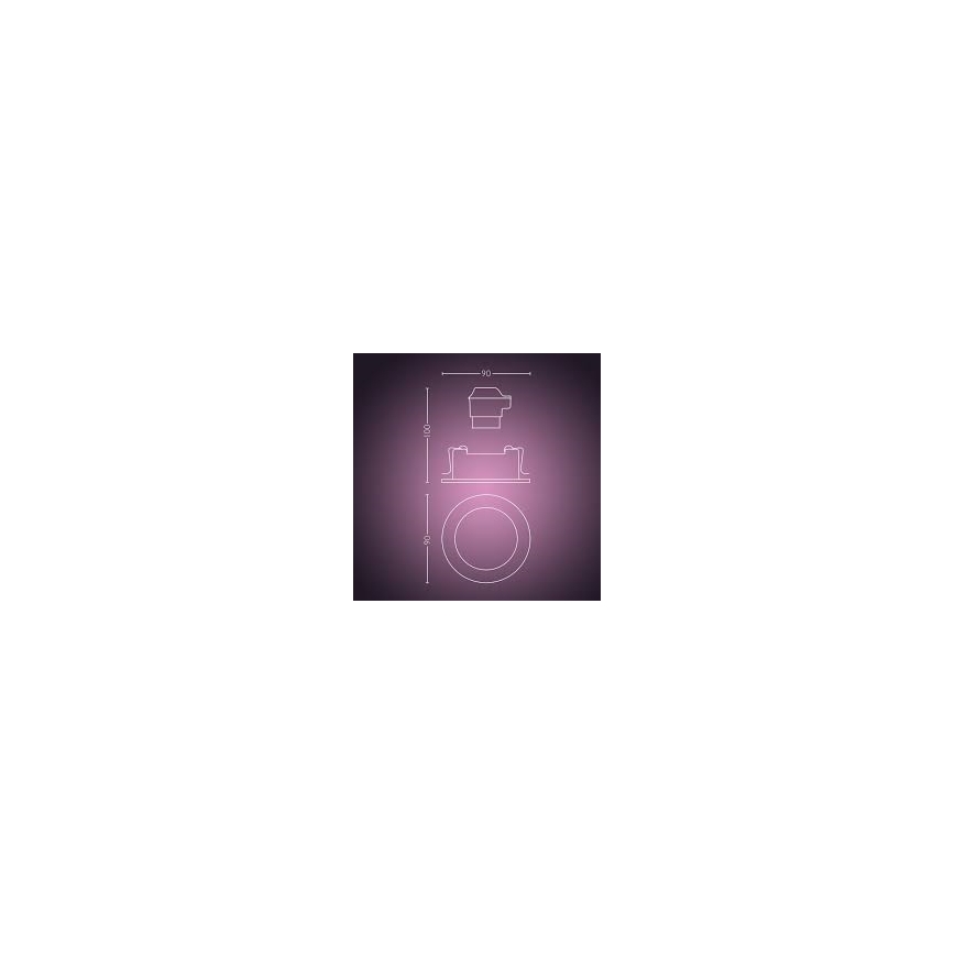 Philips - Светодиодный встроенный RGB-светильник Hue CENTURA 1xGU10/5,7W/230V