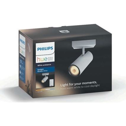 Philips - Светильник точечный светодиодный с диммером Hue BURATTO 1xGU10/5,5W + дистанционное управление
