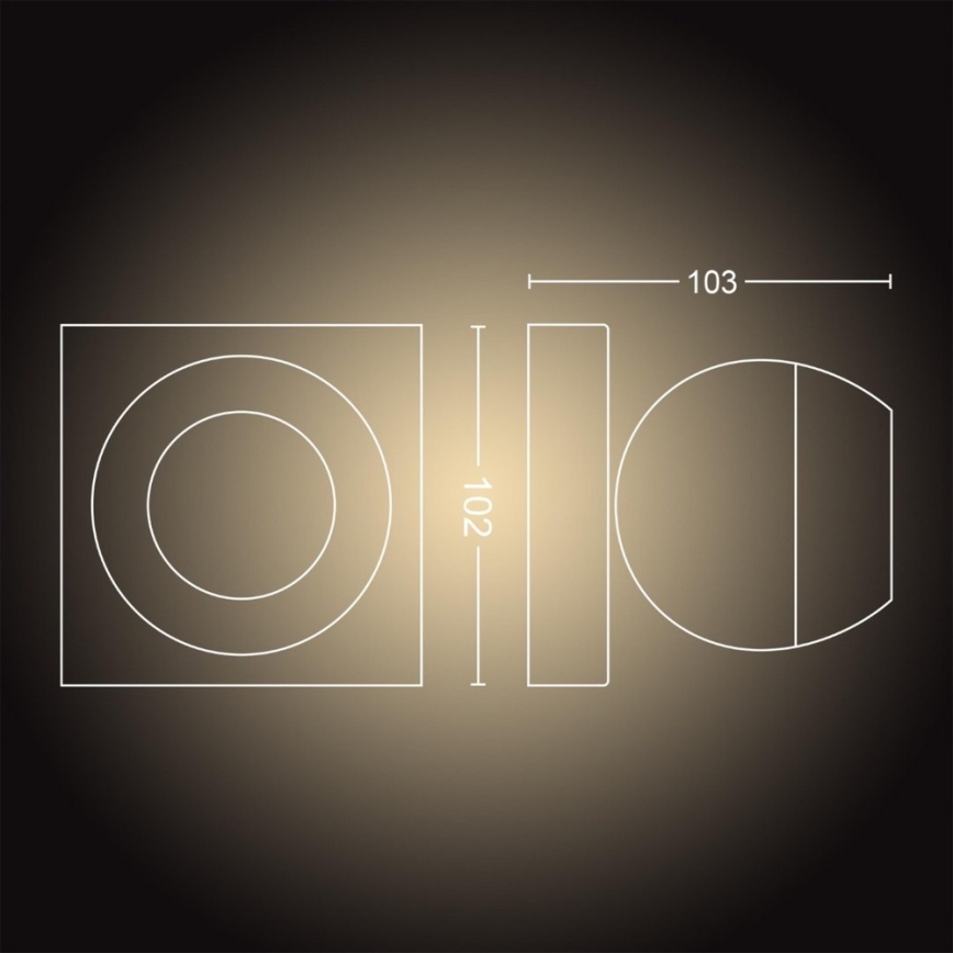 Philips - Світильник точковий світлодіодний регульований Hue BUCKRAM 1xGU10/5W/230V + дистанційне керування