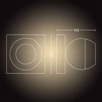 Philips - Светильник точечный светодиодный с диммером Hue BUCKRAM 1xGU10/5W/230V + пульт дистанционного управления