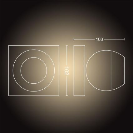 Philips - Світлодіодний точковий світильник з регульованою яскравістю Hue BUCKRAM 1xGU10/5W/230V