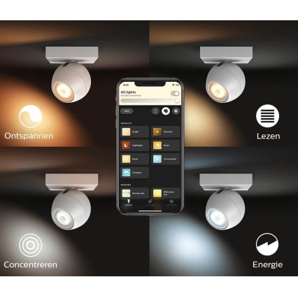 Philips - Светодиодный диммируемый прожектор Hue BUCKRAM 1xGU10/5W/230V