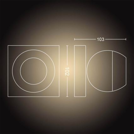 Philips - Светодиодный диммируемый прожектор Hue BUCKRAM 1xGU10/5W/230V