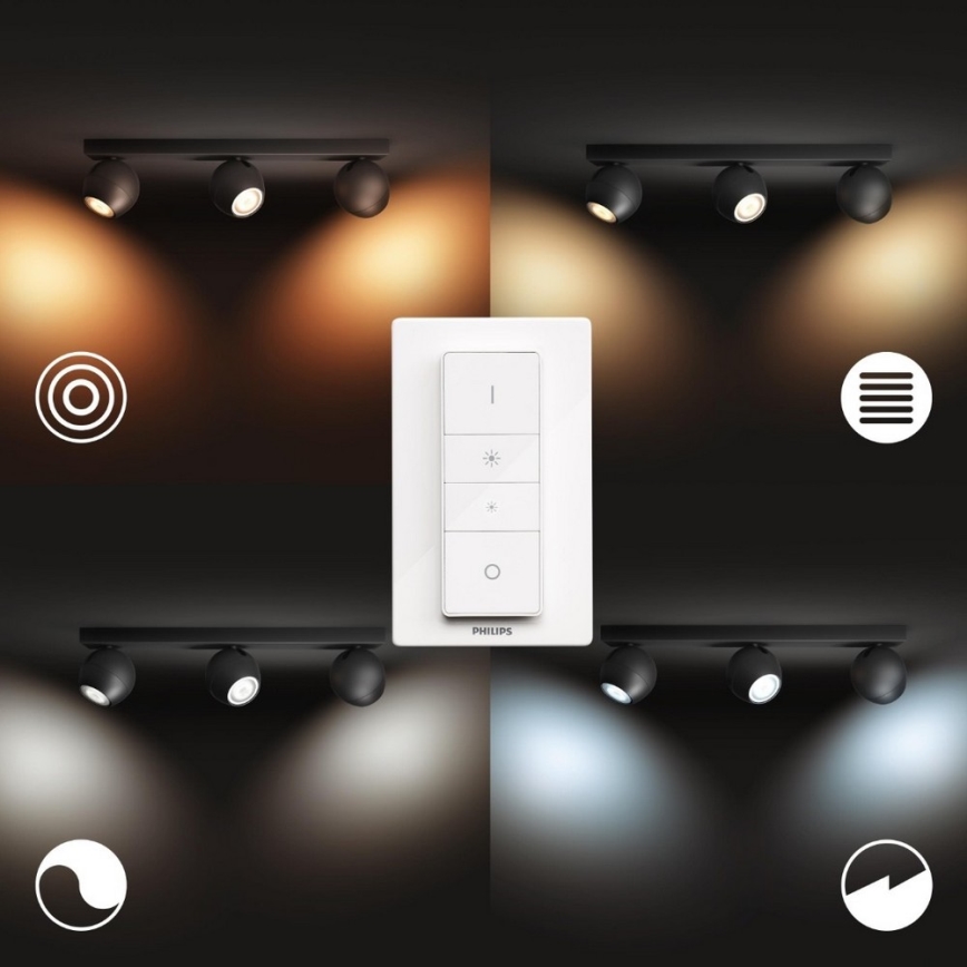 Philips - Світлодіодний точковий світильник з регульованою яскравістю Hue BUCKRAM 3xGU10/5W/230V