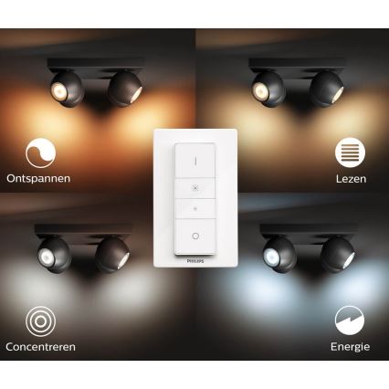 Philips - Світлодіодний точковий світильник з регульованою яскравістю Hue BUCKRAM 4xGU10/5W/230V