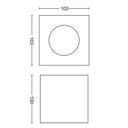 Philips - Точковий LED світильник з регулюванням яскравості 1xLED/4,5W/230V