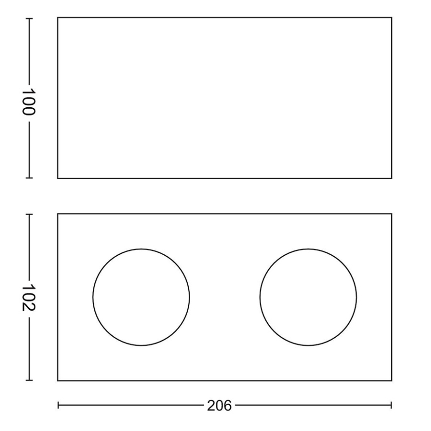 Philips 50492/31/P0 - Точковий LED світильник з регулюванням яскравості MYLIVING BOX 2xLED/4,5W/230V