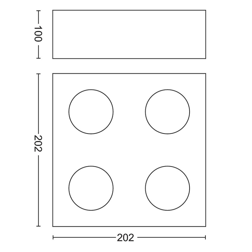 Philips - Точковий LED світильник з регулюванням яскравості 4xLED/4,5W/230V