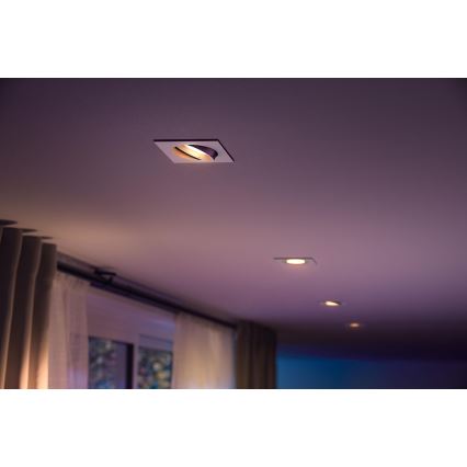 Philips - Светодиодный встроенный RGB-светильник с регулированием яркости Hue CENTURA 1xGU10/5,7W/230V