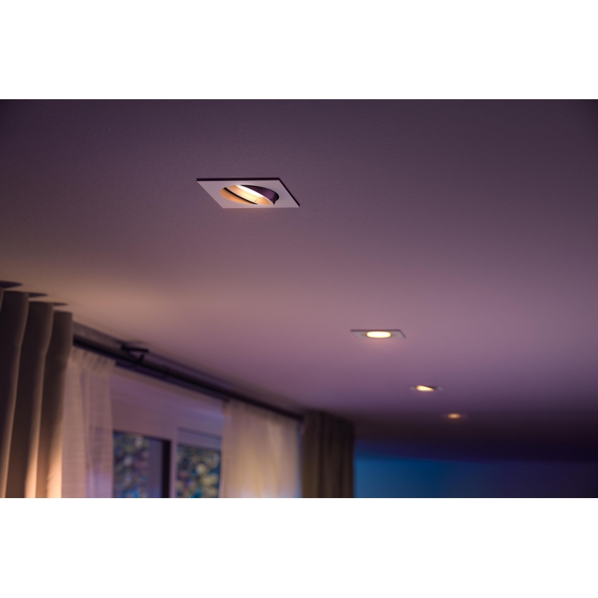 Philips - Светодиодный встроенный RGB-светильник с регулированием яркости Hue CENTURA 1xGU10/5,7W/230V