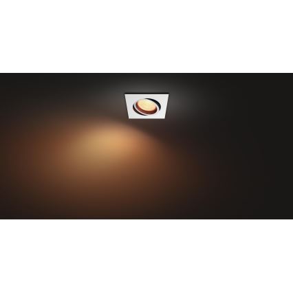 Philips - Светодиодный встроенный RGB-светильник с регулированием яркости Hue CENTURA 1xGU10/5,7W/230V