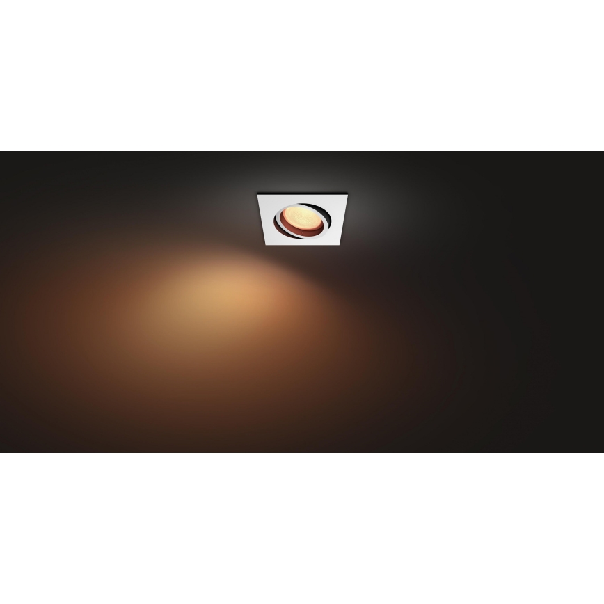 Philips - Светодиодный встроенный RGB-светильник с регулированием яркости Hue CENTURA 1xGU10/5,7W/230V