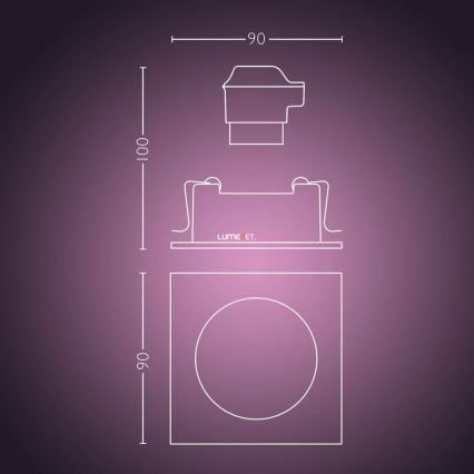 Philips - Светодиодный встроенный RGB-светильник Hue CENTURA 1xGU10/5,7W/230V