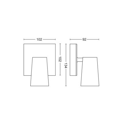 Philips - Точечный светильник 1xGU10/5,5W/230V
