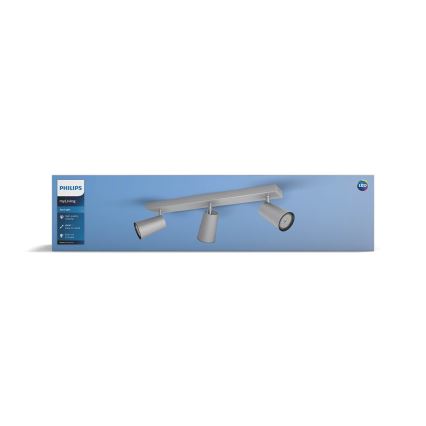 Philips - Точечный светодиодный светильник 3xGU10/5,5W/230V