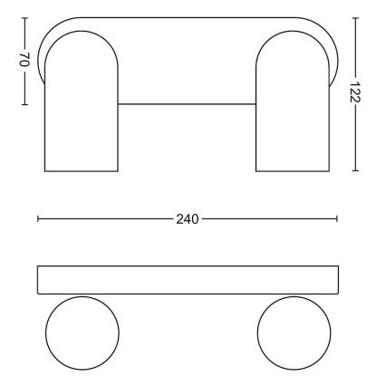 Philips - Точковий світильник 2xGU10/5,5W/230V
