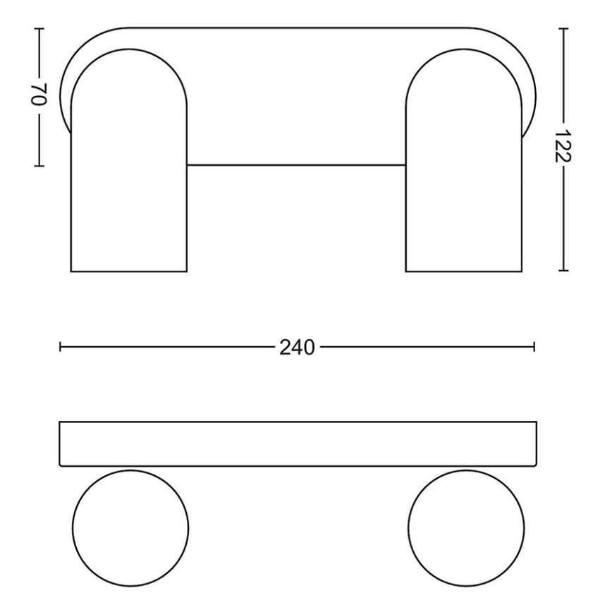 Philips - Точковий світильник 2xGU10/5,5W/230V
