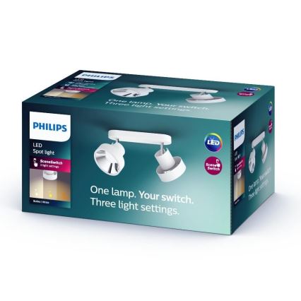 Philips 50602/31/P0 - Точковий LED світильник BUKKO 2xLED/4,5W/230V