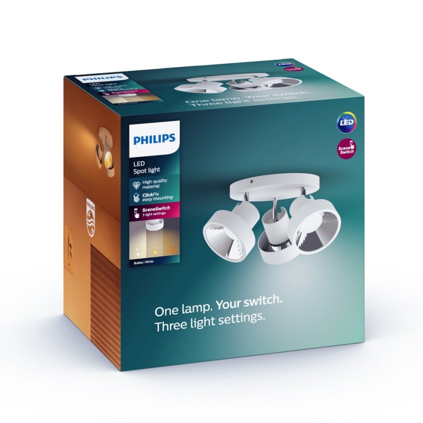 Philips - Точковий LED світильник 3xLED/4,5W/230V
