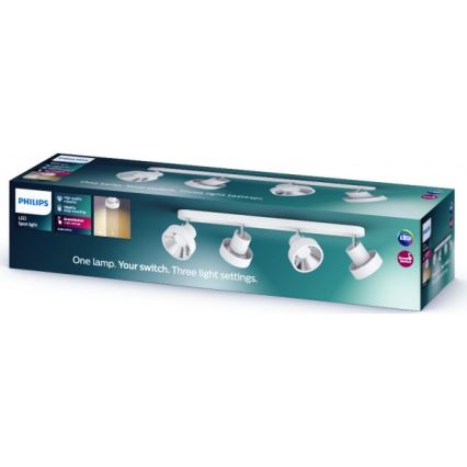 Philips 50604/31/P0 - Точковий LED світильник BUKKO 4xLED/4,3W/230V