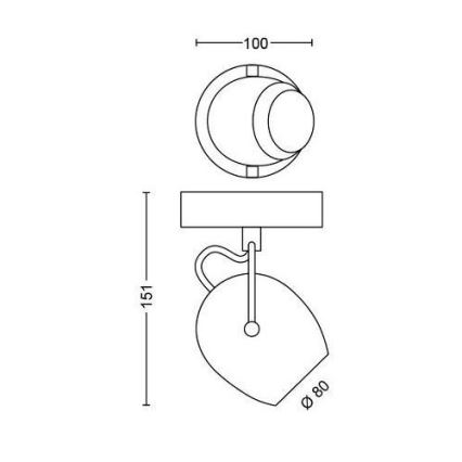 Philips 50611/31/P0 - Светодиодный точечный светильник RIVANO LED/4,3W/230V
