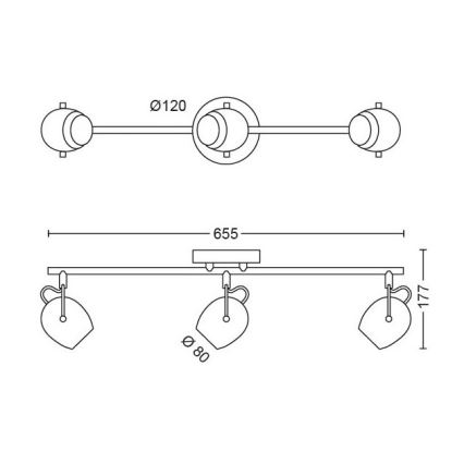 Philips 50613/31/P0 - Точковий LED світильник RIVANO 3xLED/4,3W/230V