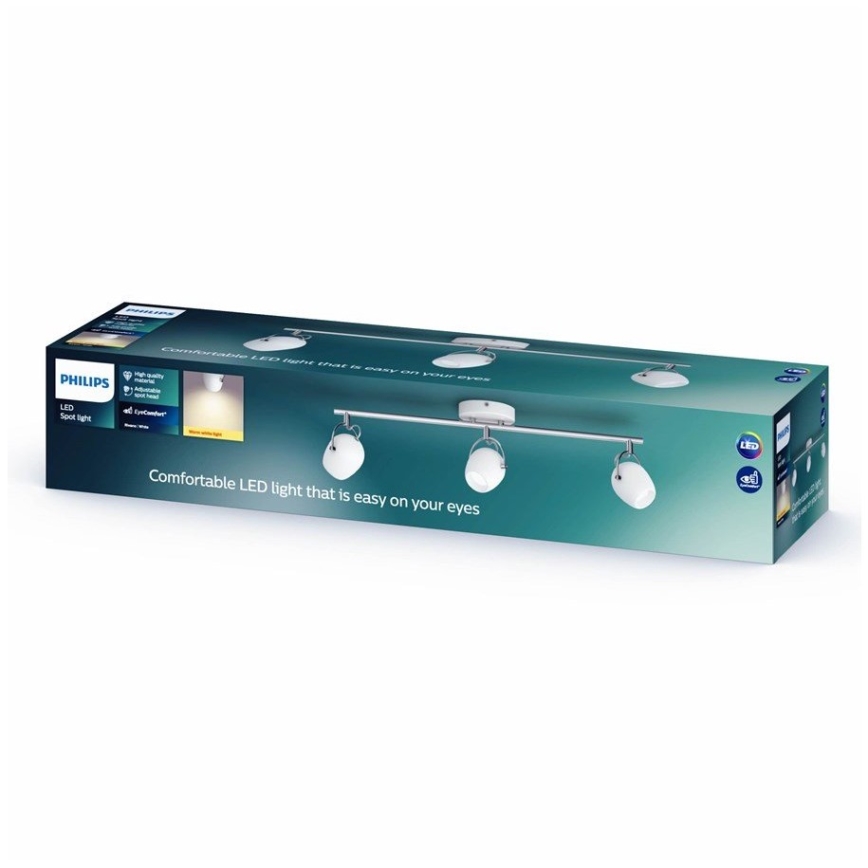 Philips 50613/31/P0 - Точковий LED світильник RIVANO 3xLED/4,3W/230V