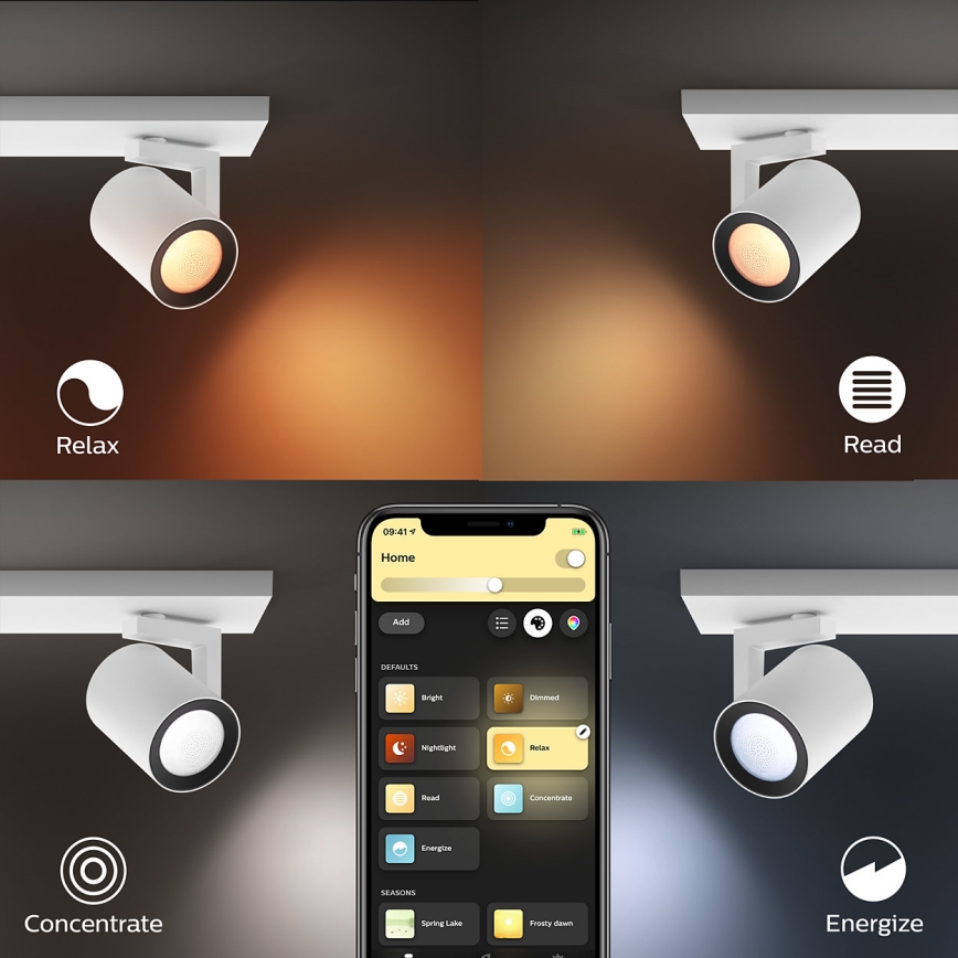 Philips - Светодиодный точечный RGBW-светильник с регулированием яркости Hue ARGENA 2xGU10/5,7W/230V