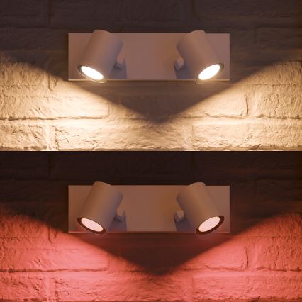Philips - Светодиодный точечный RGBW-светильник с регулированием яркости Hue ARGENA 2xGU10/5,7W/230V