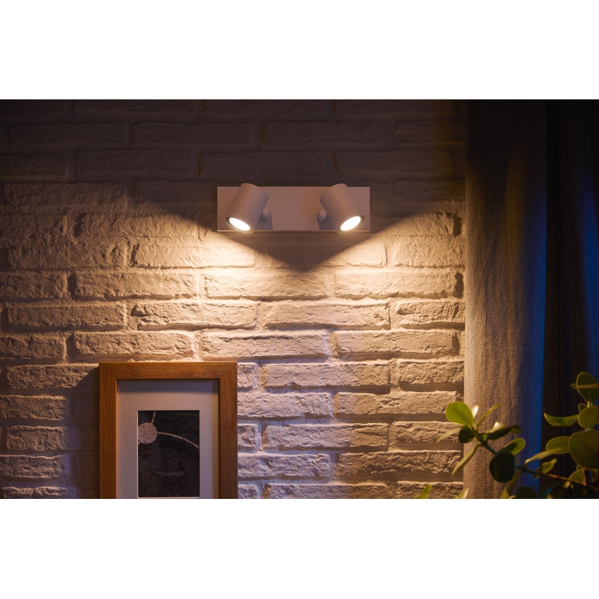 Philips - Светодиодный точечный RGBW-светильник с регулированием яркости Hue ARGENA 2xGU10/5,7W/230V