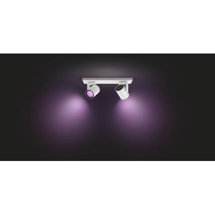 Philips - Светодиодный точечный RGBW-светильник с регулированием яркости Hue ARGENA 2xGU10/5,7W/230V