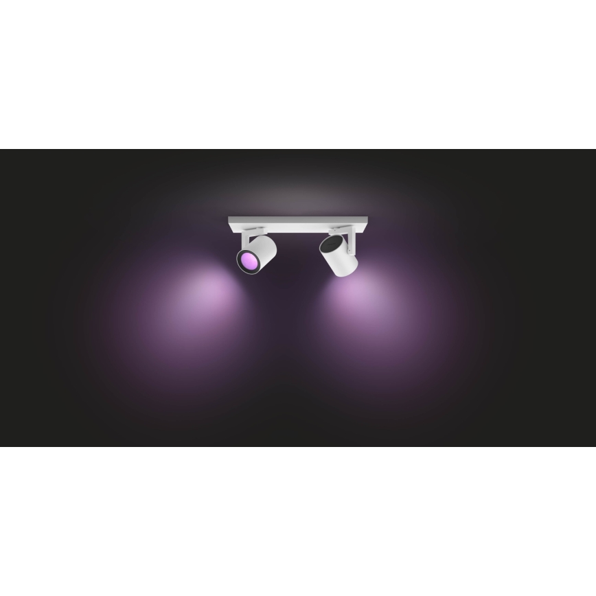 Philips - Светодиодный точечный RGBW-светильник с регулированием яркости Hue ARGENA 2xGU10/5,7W/230V